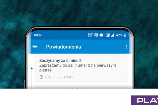 Notifications about sessions on PLAY event – case study
